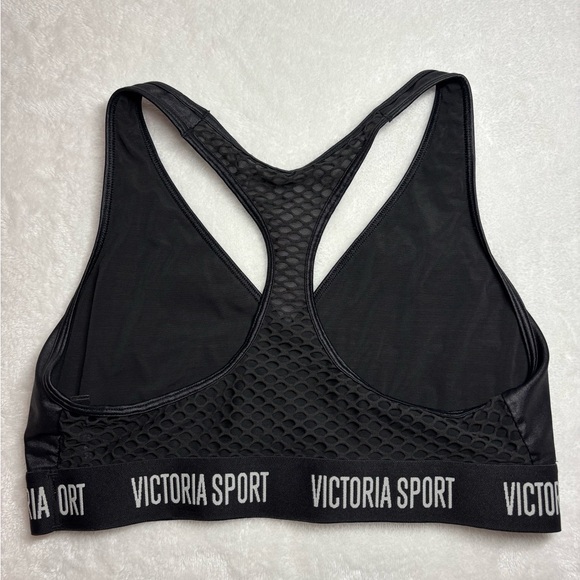 Victoria's Secret Black Sports Bra with Mesh Detail - Picture 2 of 3